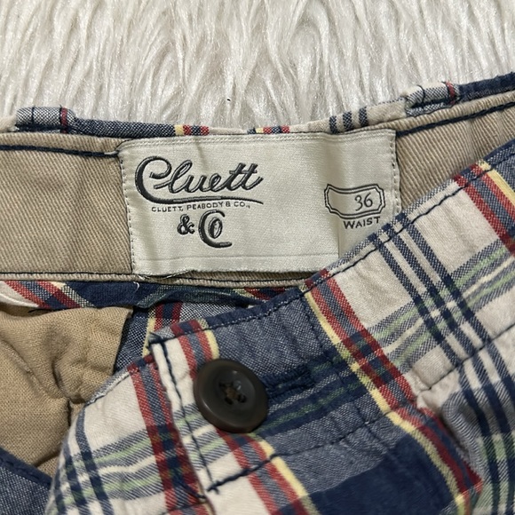 Cluett blue plaid shorts size 36 - Picture 5 of 7